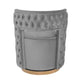 Mimosa Grey Velvet Swivel Chair
