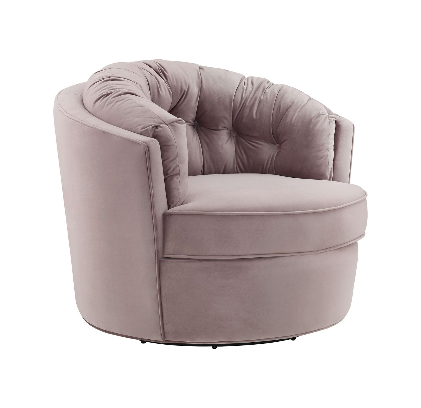 Eloise Mauve Velvet Swivel Chair