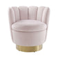 Yad Blush Velvet Swivel Chair