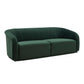 Yara Pleated Forest Green Velvet Sofa by Inspire Me! Home Decor