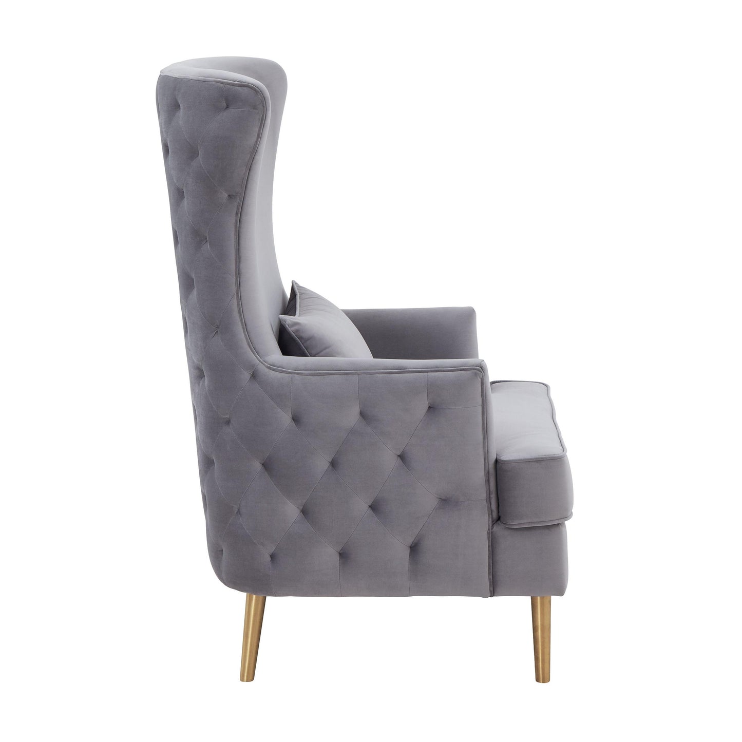 Alina Grey Tall Tufted Back Chair by Inspire Me! Home Decor