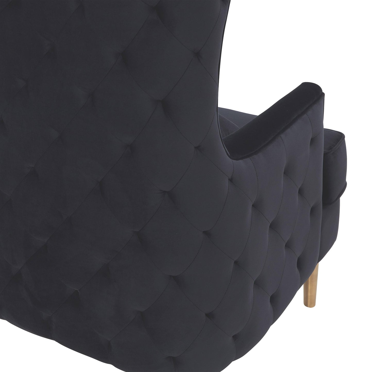 Alina Black Tall Tufted Back Chair by Inspire Me! Home Decor