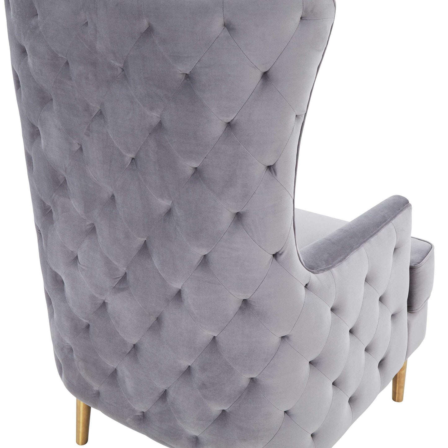 Alina Grey Tall Tufted Back Chair by Inspire Me! Home Decor