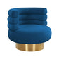 Naomi Navy Velvet Swivel Chair