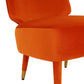 Athena Autumn Orange Velvet Accent Chair