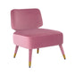 Athena Orchid Purple Velvet Accent Chair