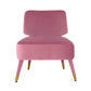 Athena Orchid Purple Velvet Accent Chair