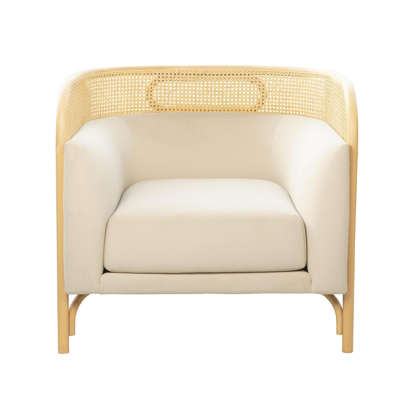 Desiree Cream Velvet Accent Chair