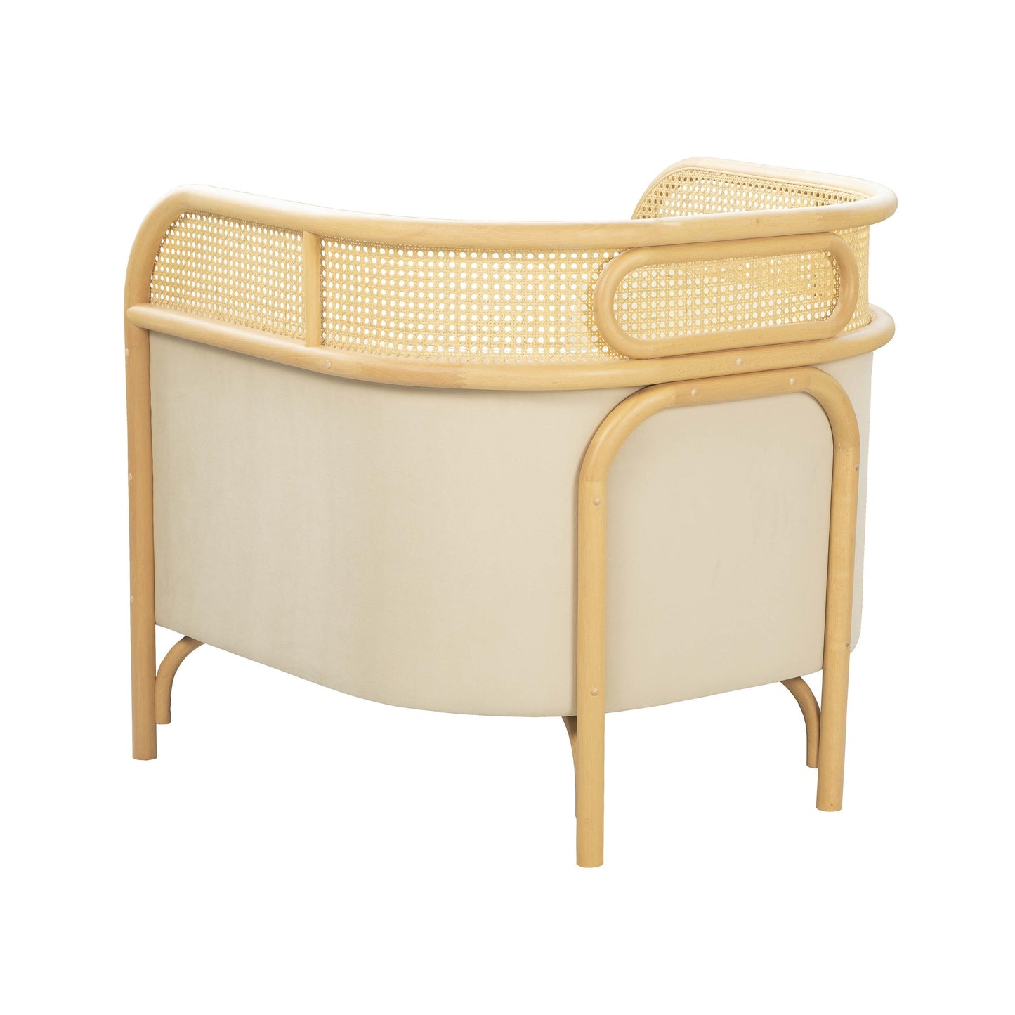 Desiree Cream Velvet Accent Chair