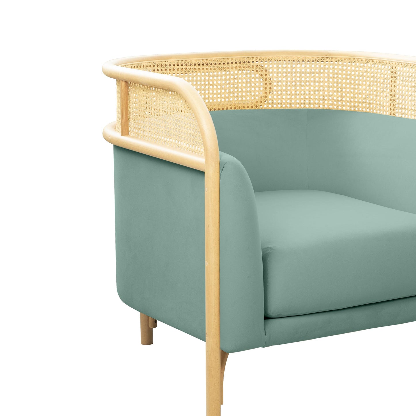 Desiree Ocean Blue Velvet Accent Chair