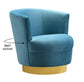 Noah Lake Blue Swivel Chair