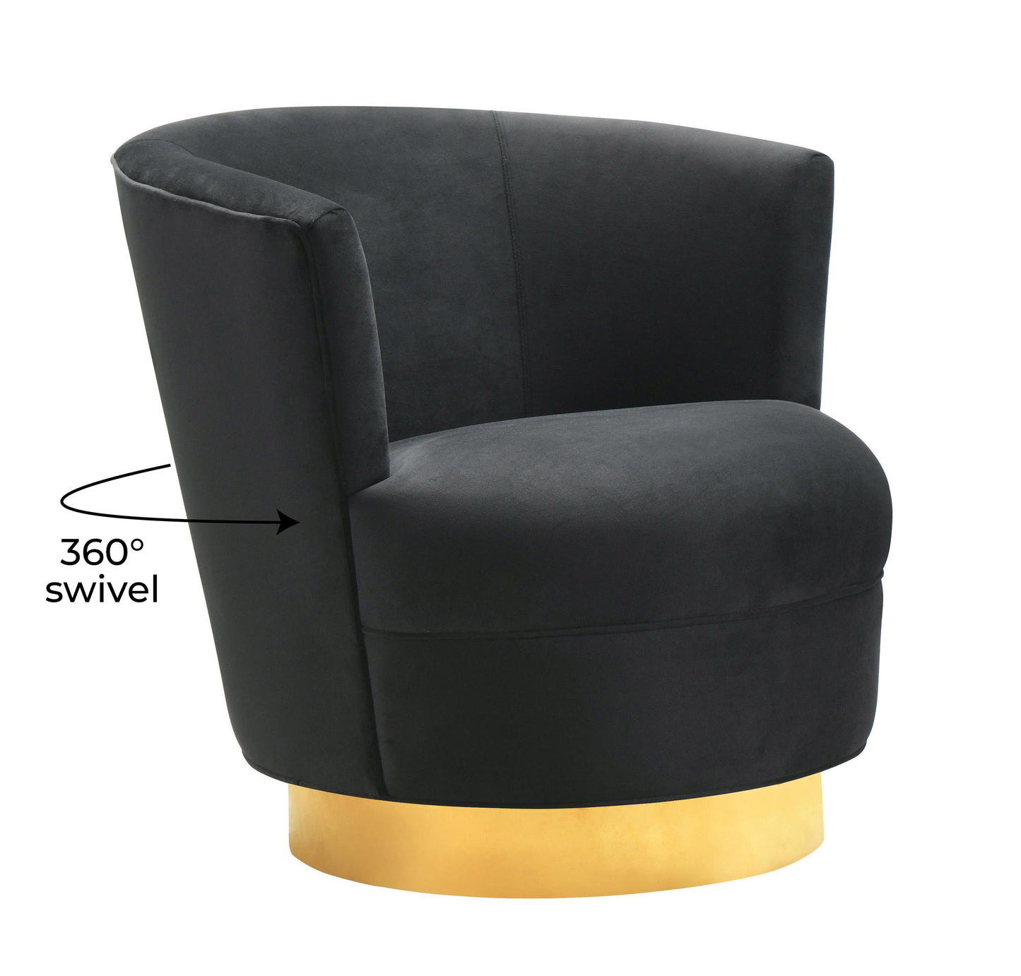 Noah Black Swivel Chair