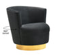 Noah Black Swivel Chair