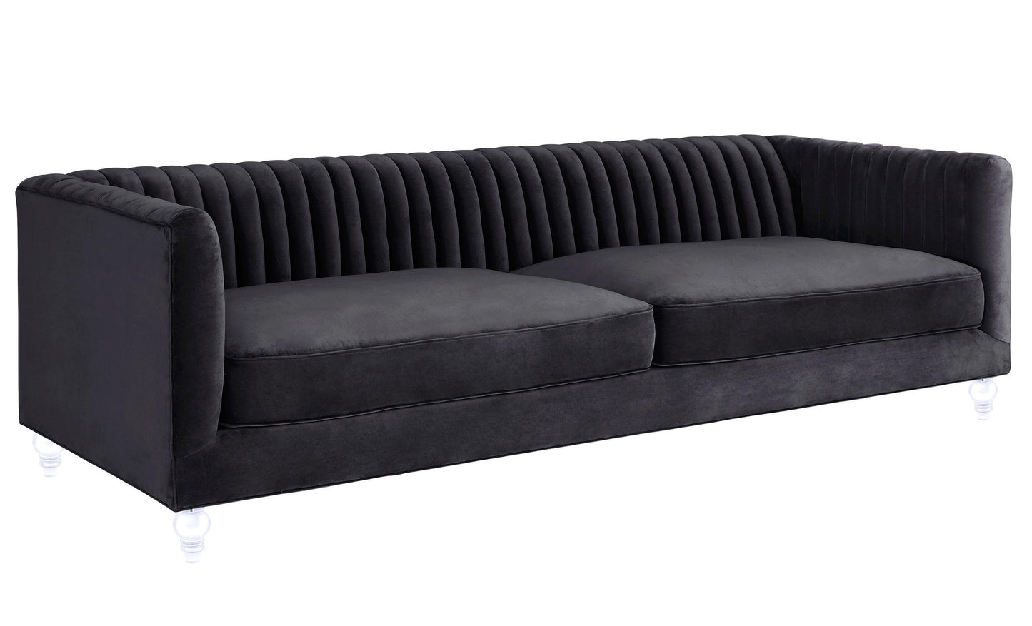 Aviator Grey Velvet Sofa
