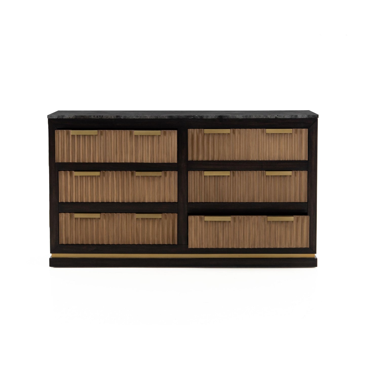 Brooke Espresso Walnut 6 Drawer Dresser