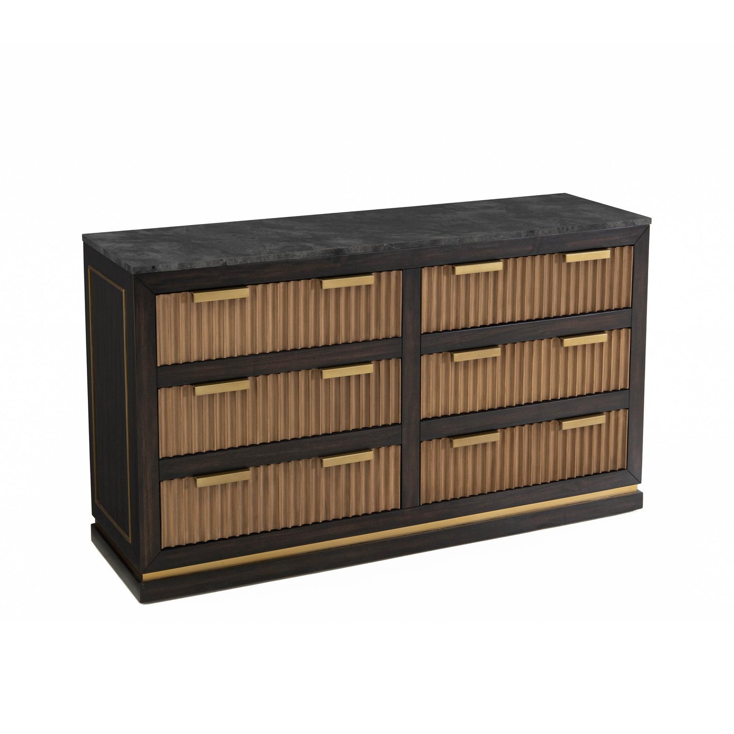 Brooke Espresso Walnut 6 Drawer Dresser