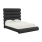 Durwin Black Velvet Bed in King