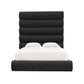 Durwin Black Velvet Bed in Queen