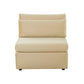 Jessie Champagne Velvet Modular Armless Chair