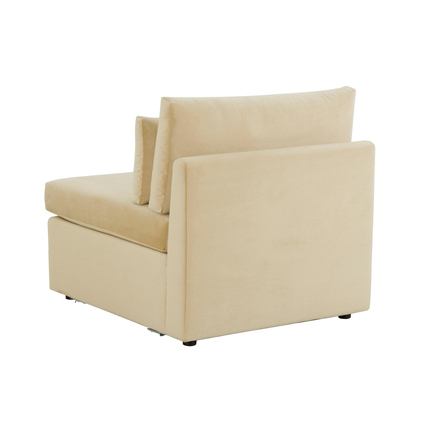 Jessie Champagne Velvet Modular Armless Chair
