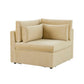 Jessie Champagne Velvet Modular Corner Chair