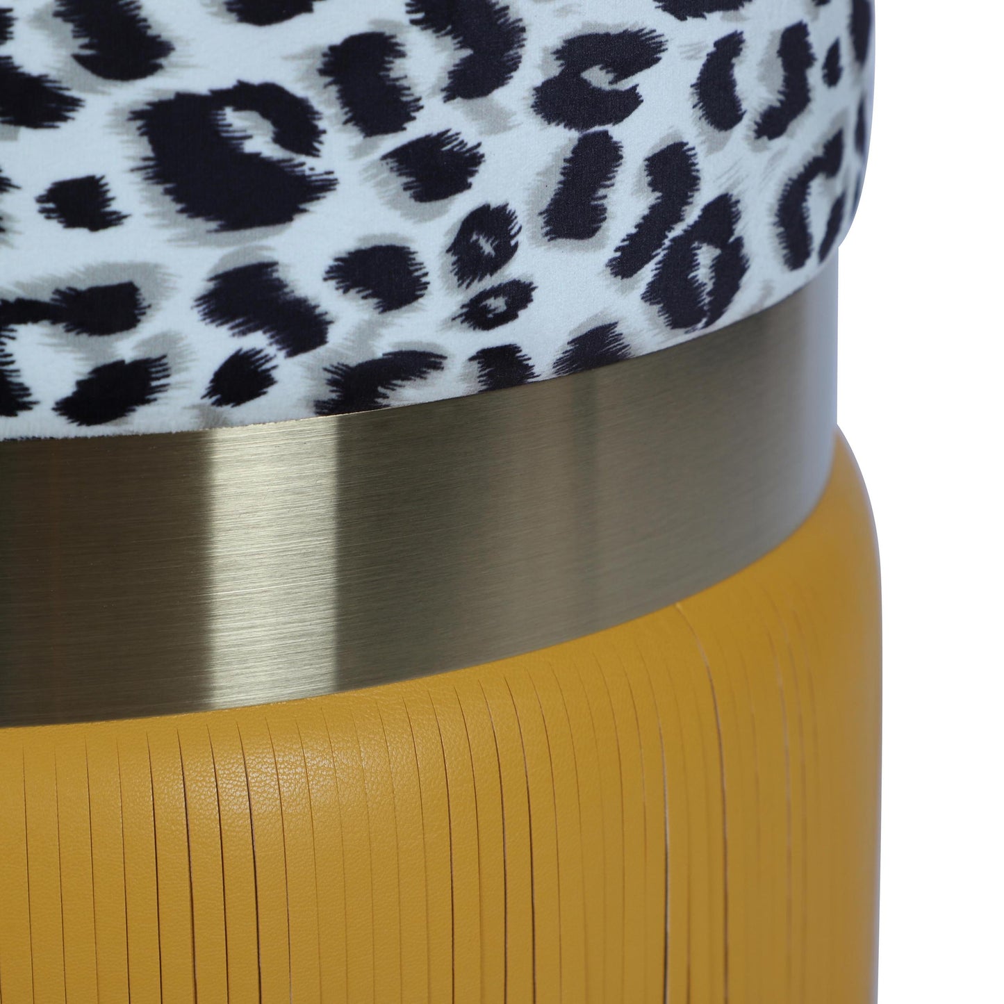 Ajani Upholstered Ottoman in Lemon