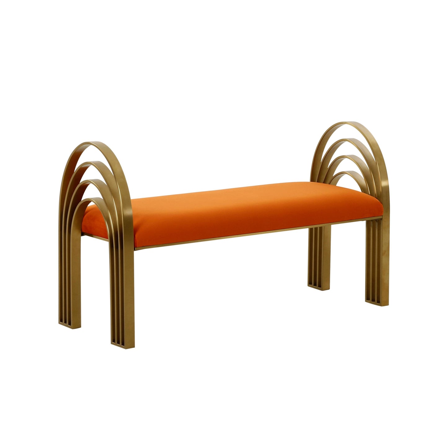 Mavis Cinnamon Velvet Bench