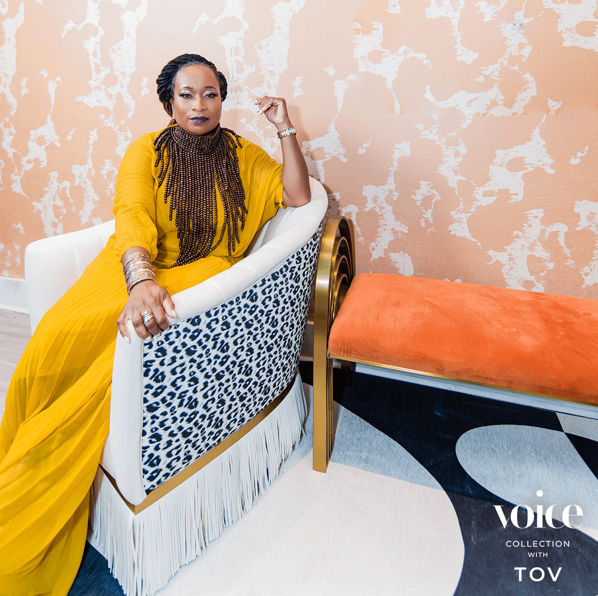 Mavis Cinnamon Velvet Bench