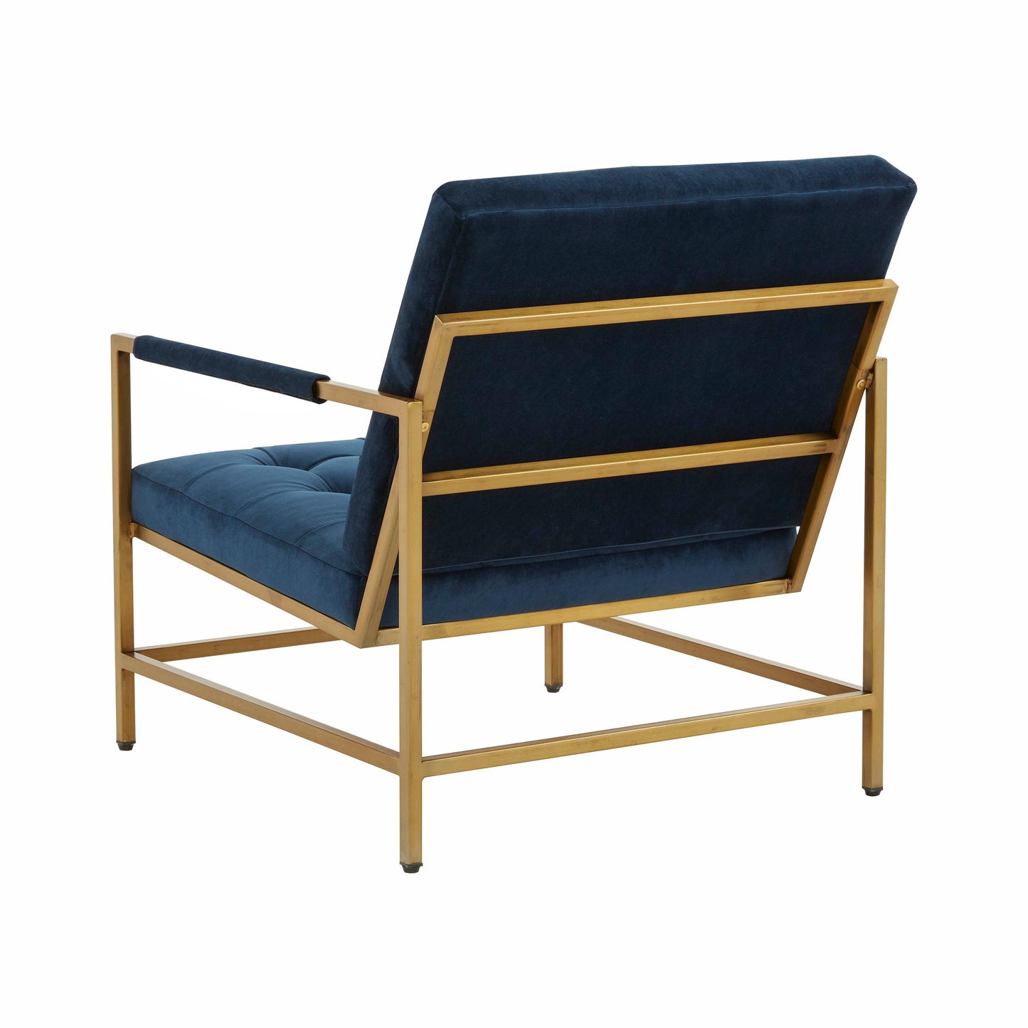 Van Midnight Blue Velvet Accent Chair