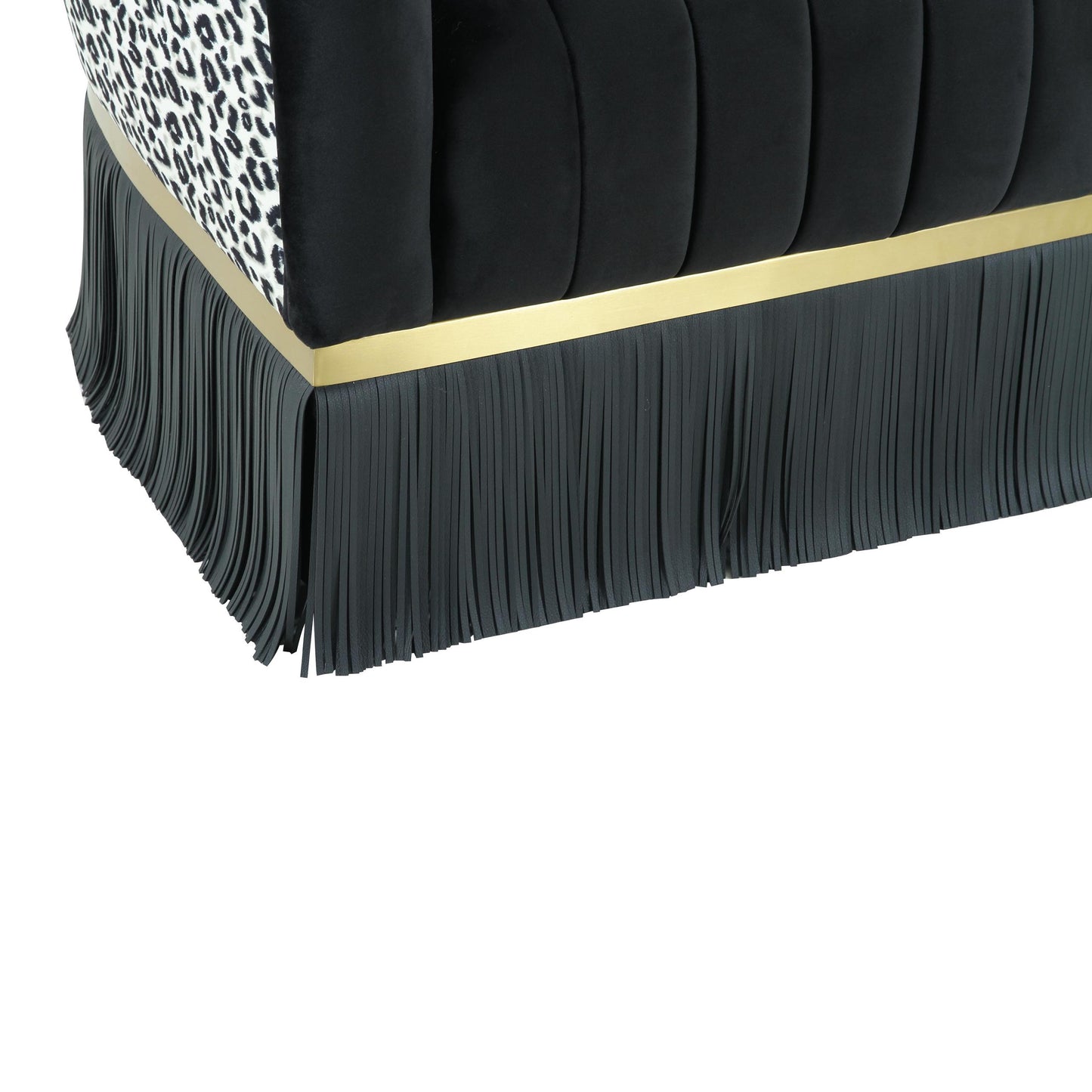 Enid Black Velvet Swivel Chair