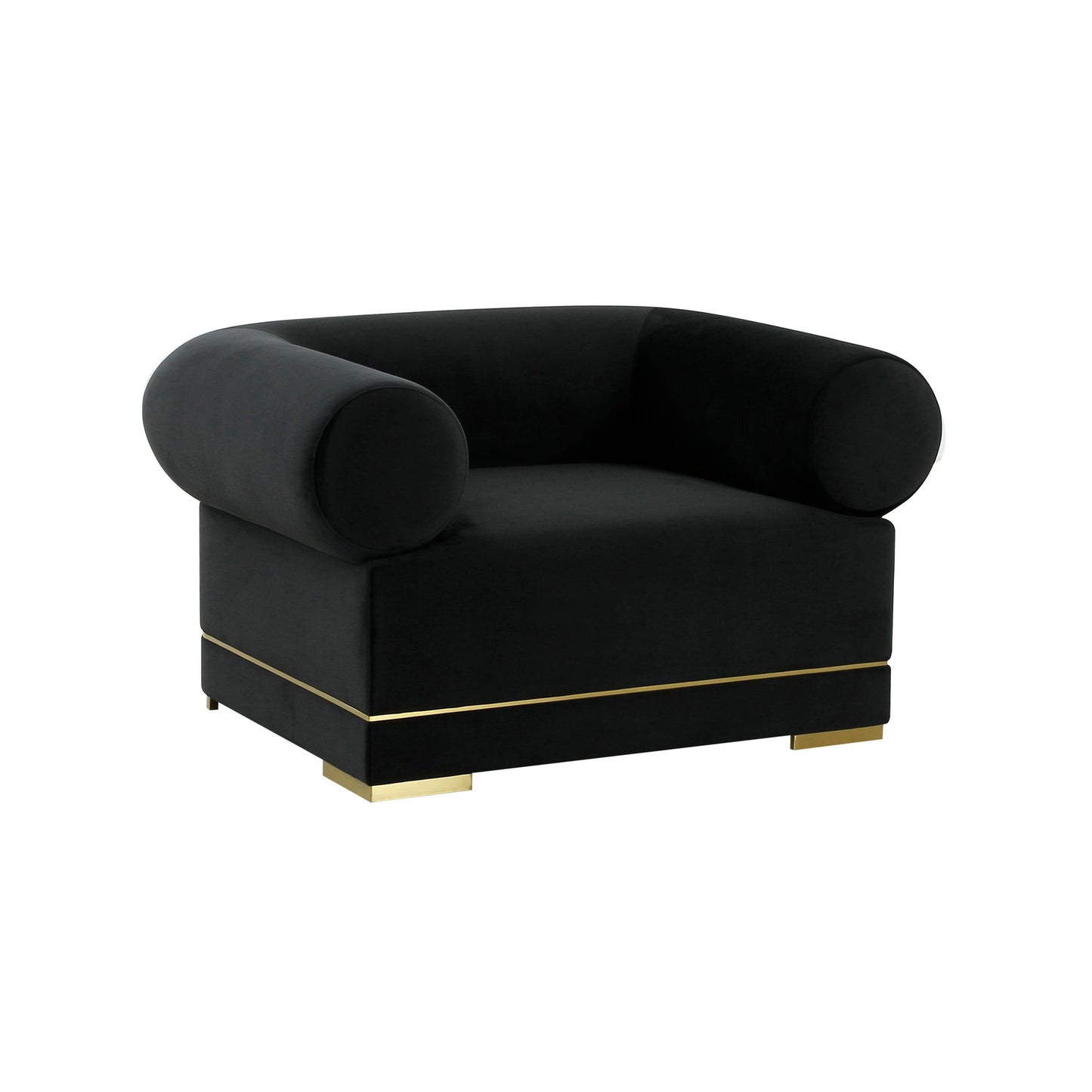 Ricardo Black Velvet Accent Chair