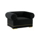 Ricardo Black Velvet Accent Chair