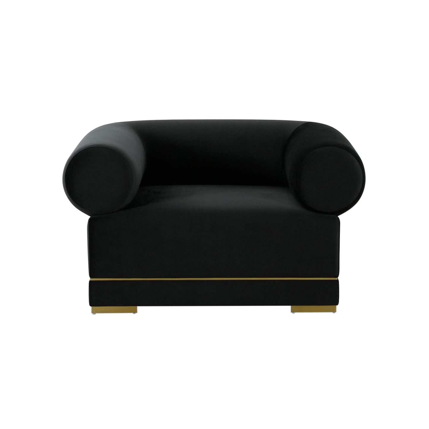 Ricardo Black Velvet Accent Chair
