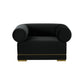 Ricardo Black Velvet Accent Chair