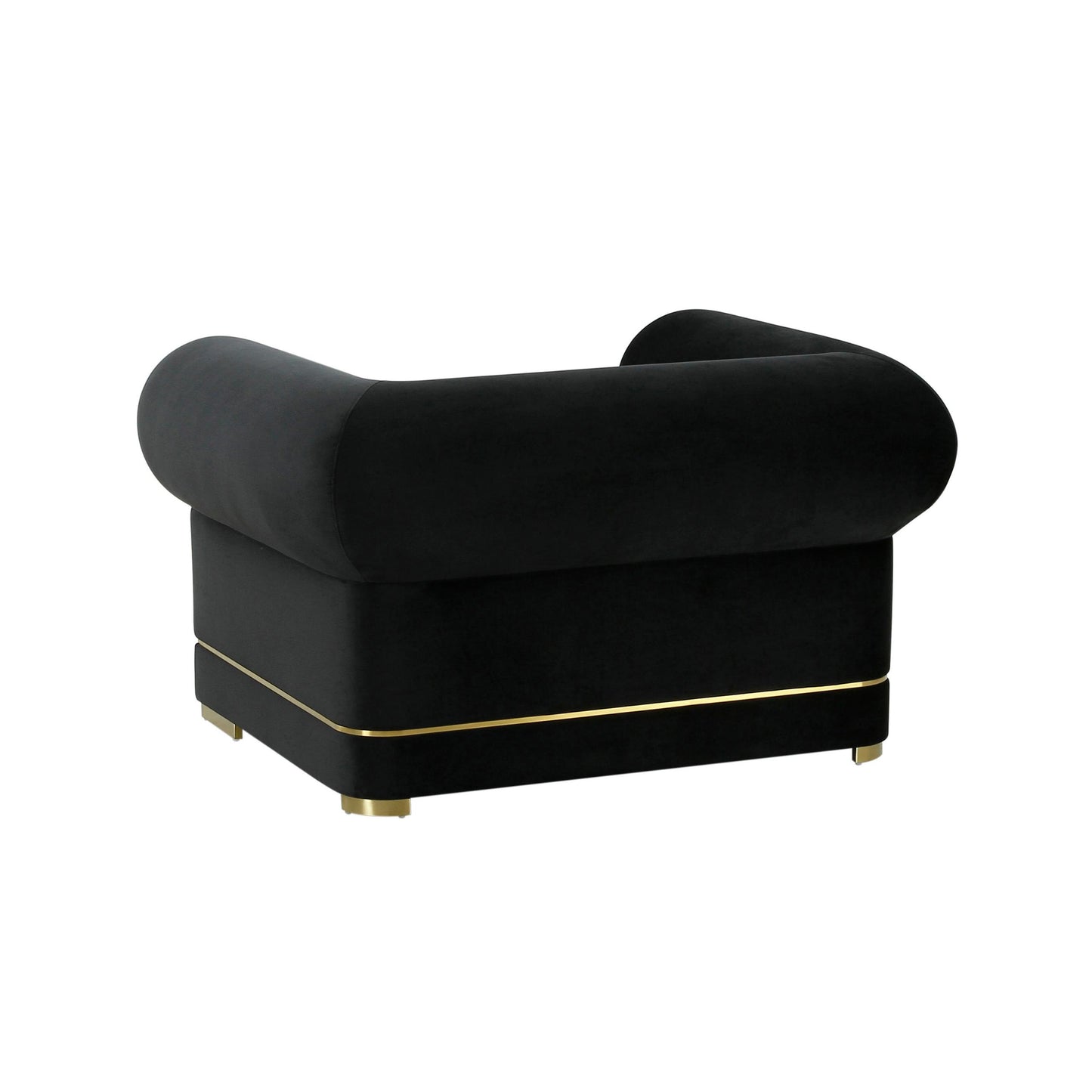 Ricardo Black Velvet Accent Chair