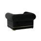 Ricardo Black Velvet Accent Chair
