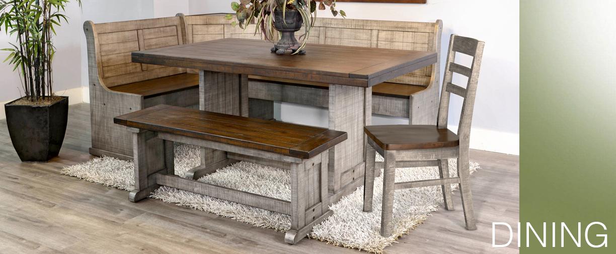 Homestead Hills Side Bench w/ Wood Seat