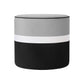 Klondike Grey & Black Velvet Ottoman