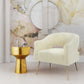 Diana Cream Velvet Accent Chair by Inspire Me! Home Decor