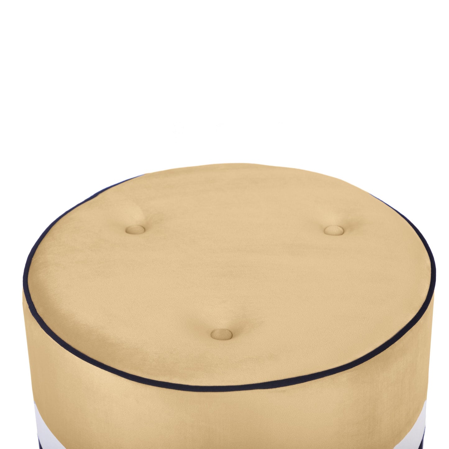 Klondike Champagne & Black Velvet Ottoman
