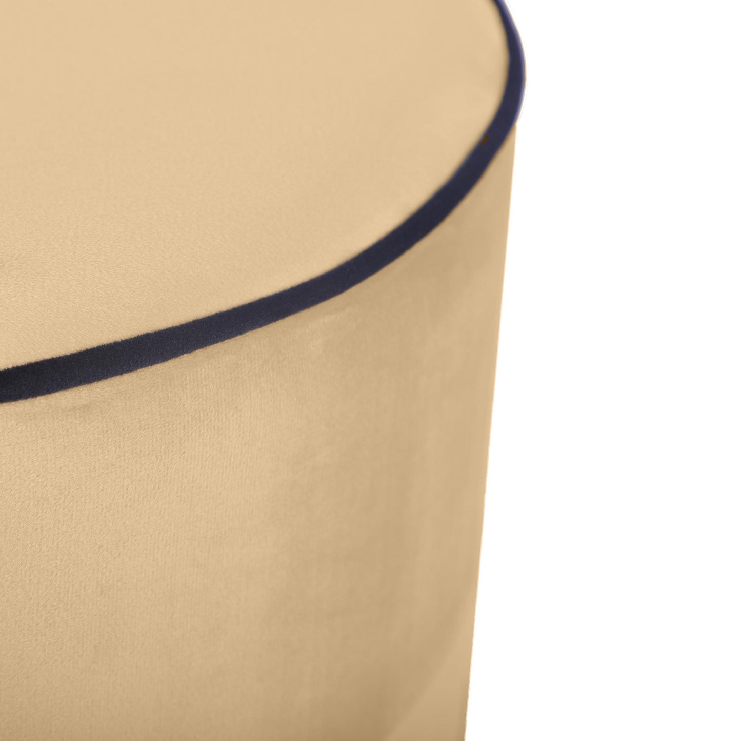 Klondike Champagne & Black Velvet Ottoman