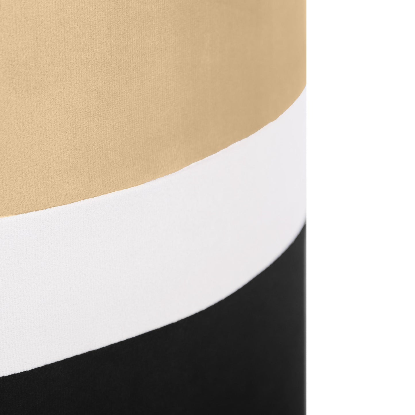 Klondike Champagne & Black Velvet Ottoman