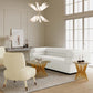 Elsa Cream Velvet Sofa by Inspire Me! Home Decor