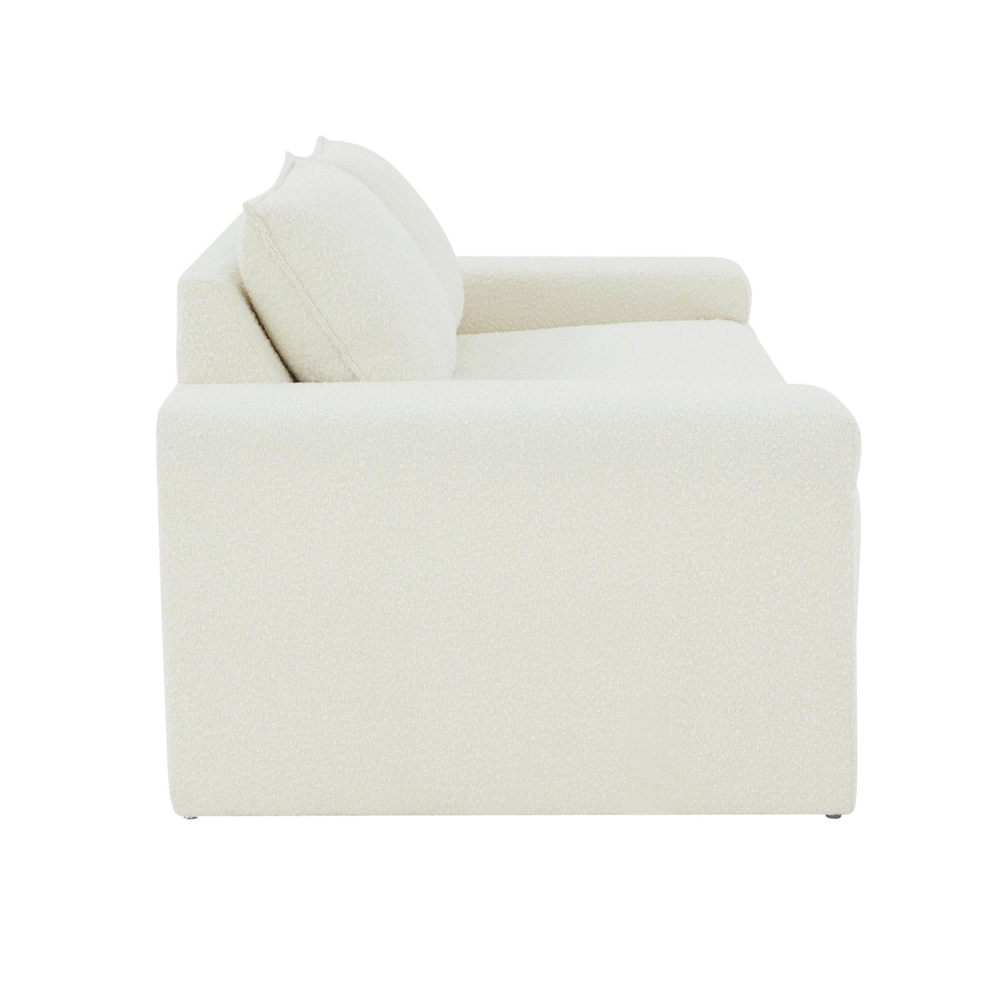 Maeve Cream Boucle Upholstered Loveseat
