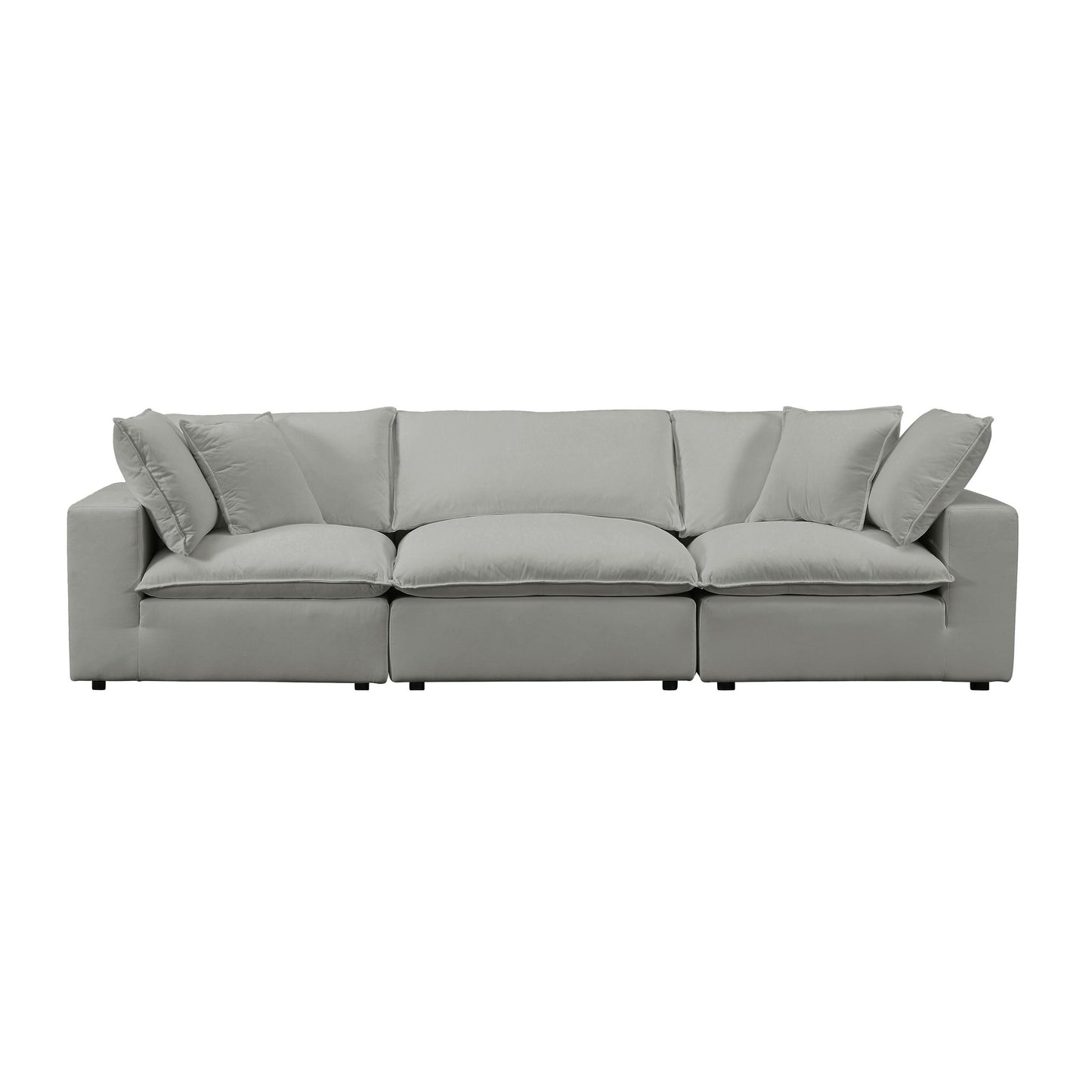 Cali Slate Modular 3 Piece Sofa