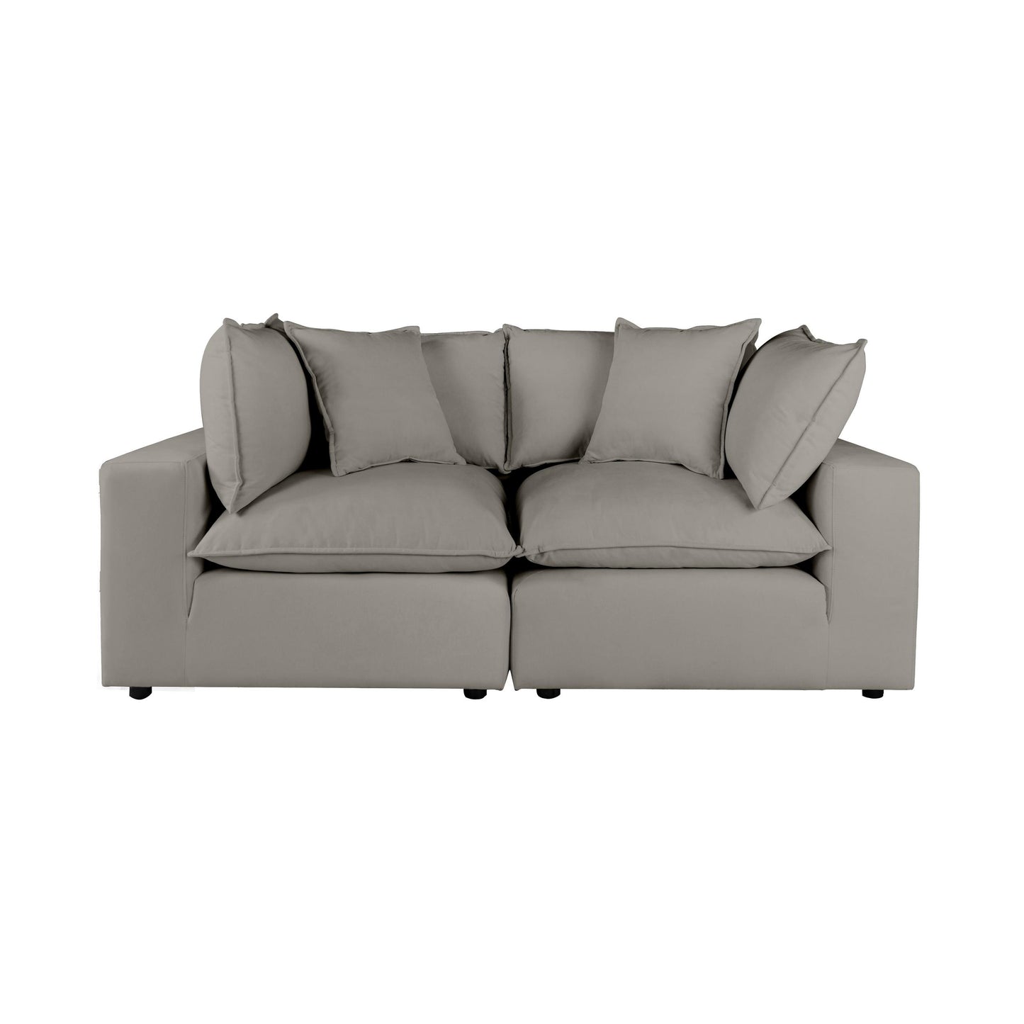 Cali Slate Modular 2 Piece Loveseat