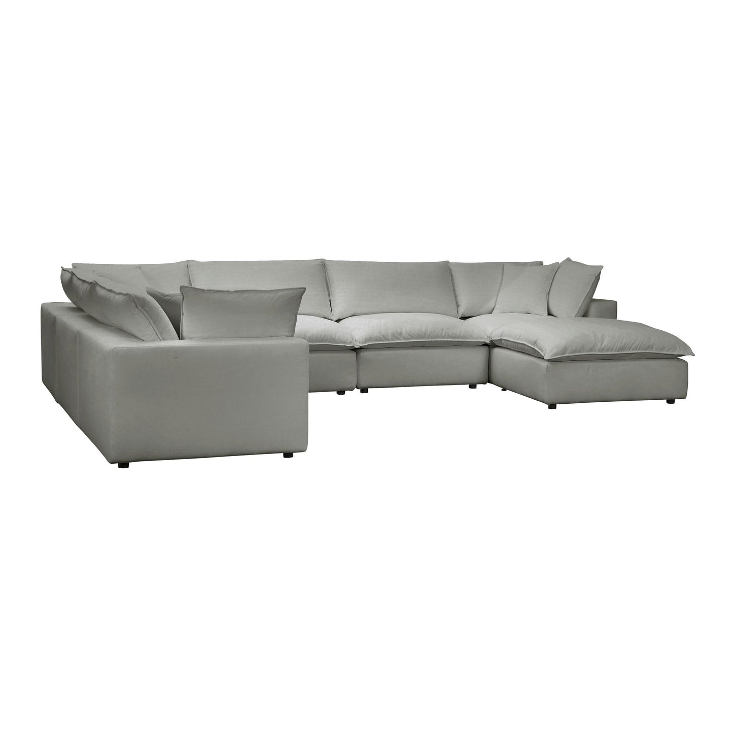 Cali Slate Modular 7 Piece Large Chaise Sectional