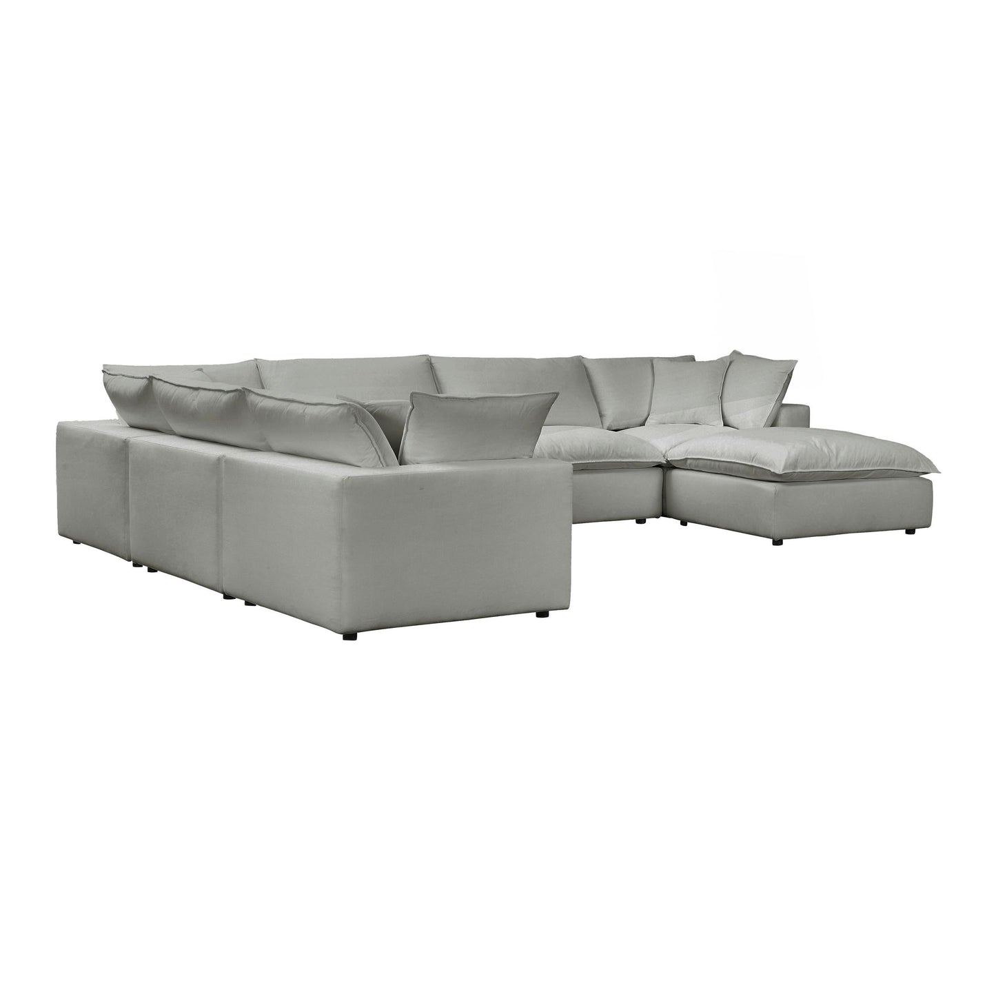 Cali Slate Modular 7 Piece Large Chaise Sectional