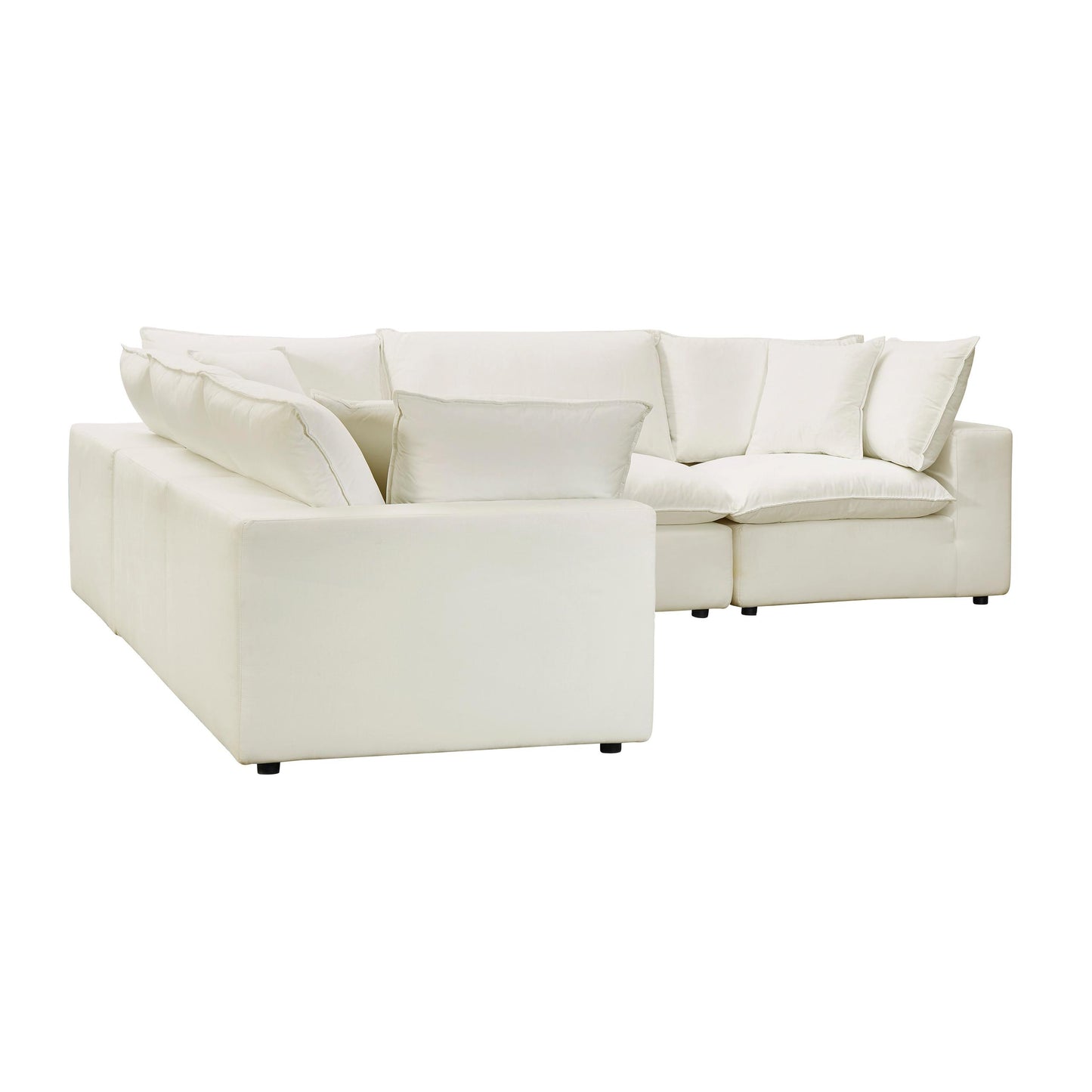 Cali Natural Modular 5 Piece L-Sectional