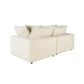 Cali Natural Modular 2 Piece Loveseat